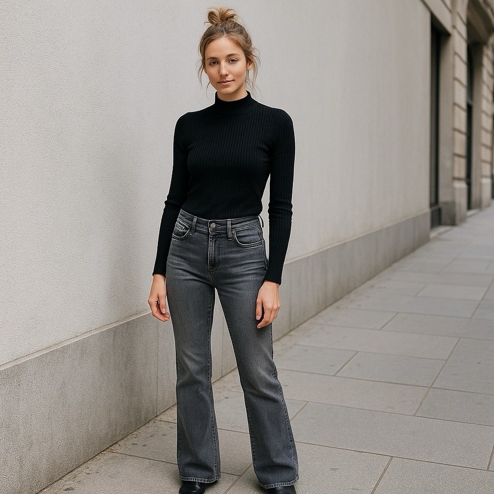 Citizens of Humanity Lilah Bootcut Jeans Womens 27 Gray Stretch Denim $228‎